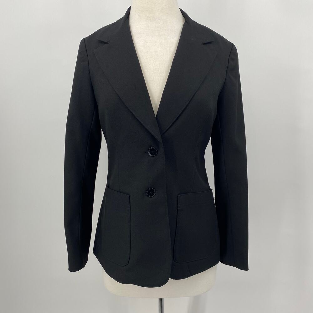 Vintage Levis Blazer Jacket Twill Knit Single Breasted 2 Button Front Black M - Picture 2 of 8